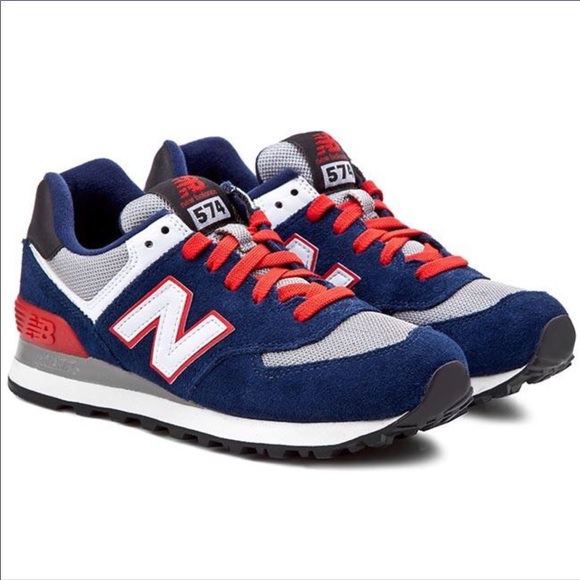 New Balance 574 Paisley Blue Red 